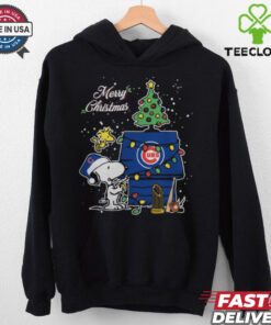 Chicago Cubs Merry Christmas With Snoopy Baby T Shirt
