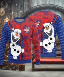 Chicago Cubs Olaf Christmas Funny Knitted Sweater