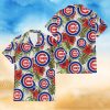 Atlanta Braves Tiny Yellow Hibiscus Black Background 3D Hawaiian Shirt Gift For Fans