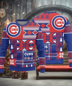 Chicago Cubs Teams Snowflakes Pattern Knitted Sweater For Christmas