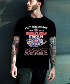 Chicago Cubs Wrigley Field Stadium 110th Aniversary 1914 2024 Thank You For The Memories T Shirt