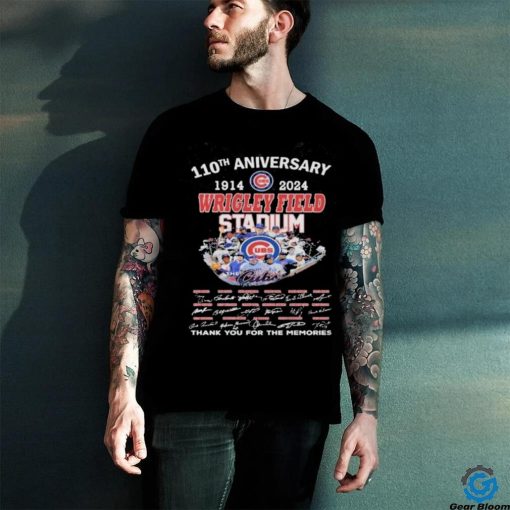 Chicago Cubs Wrigley Field Stadium 110th Aniversary 1914 2024 Thank You For The Memories T Shirt