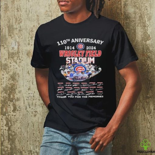 Chicago Cubs Wrigley Field Stadium 110th Aniversary 1914 2024 Thank You For The Memories T Shirt