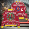 Los Angeles Angels x Grinch Dr. Seuss How the Grinch Stole Christmas MLB with World Series Trophy Ugly Christmas Sweater Red
