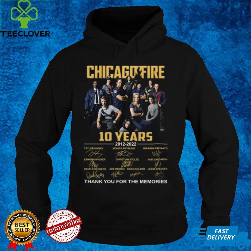 Chicago Fire 10 years 2012 2022 signatures shirt