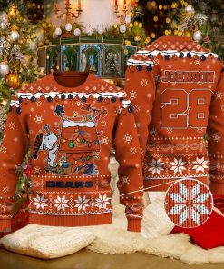 Chicago Snoopy Bears Ugly Christmas Sweater
