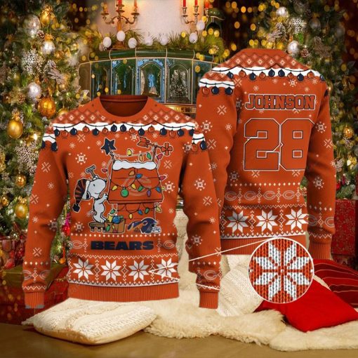 Chicago Snoopy Bears Ugly Christmas Sweater