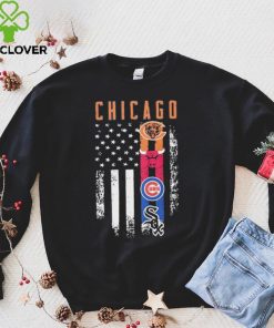 Chicago Sport Team Logo American Flag Shirt