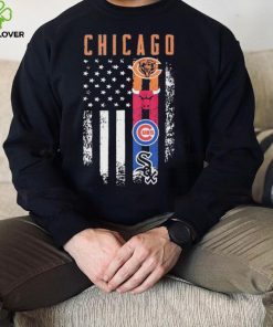 Chicago Sport Team Logo American Flag Shirt