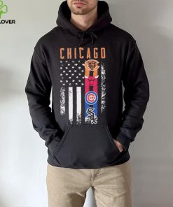 Chicago Sport Team Logo American Flag Shirt