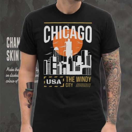 Chicago Vacation Holiday USA Flag T Shirt