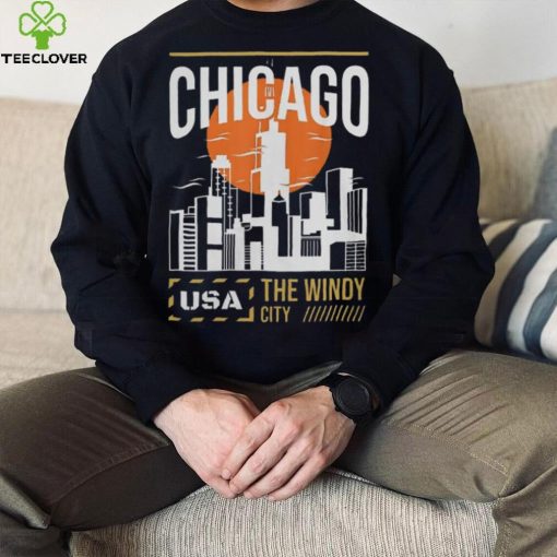 Chicago Vacation Holiday USA Flag T Shirt