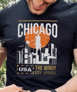 Chicago Vacation Holiday USA Flag T Shirt