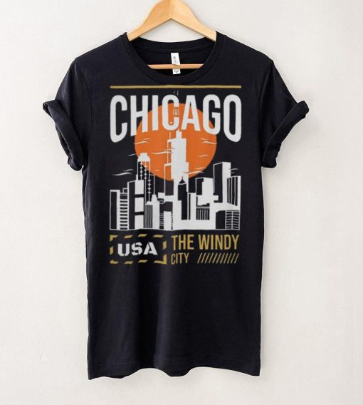 Chicago Vacation Holiday USA Flag T Shirt