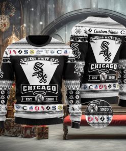 Chicago White Sox Football Team Logo Custom Name For Fans Ugly Christmas  Sweater - Limotees