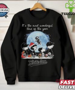 Chicago White Sox It The Most Wonderful Time Of The Year Peanut Characters Christmas Shirt