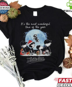 Chicago White Sox It The Most Wonderful Time Of The Year Peanut Characters Christmas Shirt