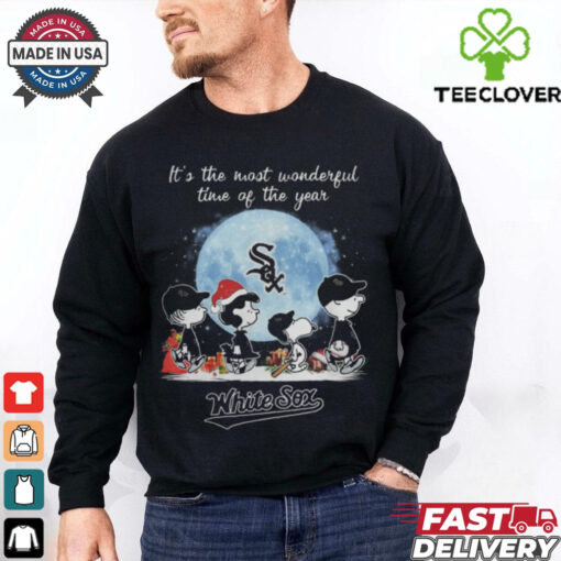 Chicago White Sox It The Most Wonderful Time Of The Year Peanut Characters Christmas Shirt