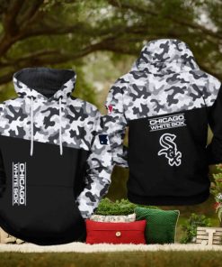 Chicago White Sox MLB Camo Veteran 3D Printed Hoodie