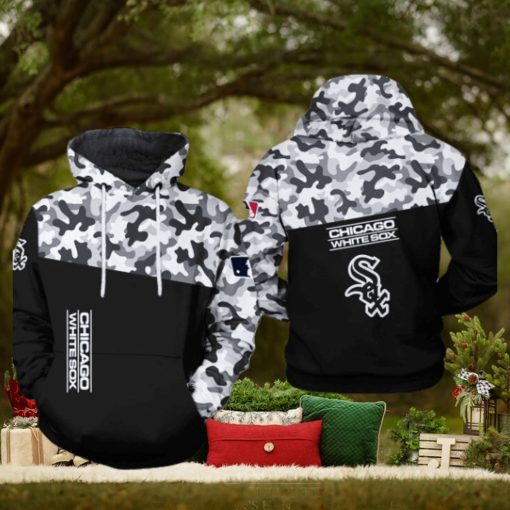 Chicago White Sox MLB Camo Veteran 3D Printed Hoodie