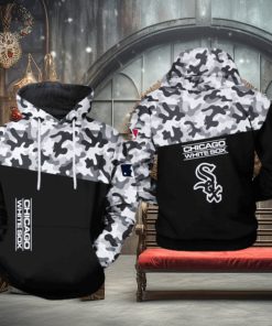 Chicago White Sox MLB Camo Veteran 3D Printed Hoodie