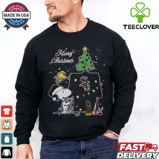 Chicago White Sox Merry Christmas With Snoopy Baby T Shirt