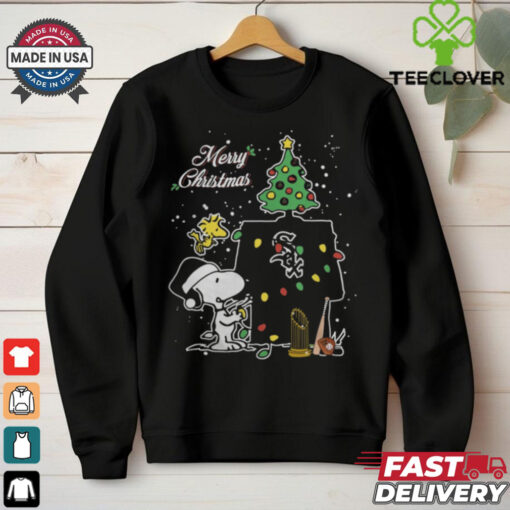 Chicago White Sox Merry Christmas With Snoopy Baby T Shirt