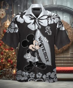 Chicago White Sox Mickey Mouse Short Sleeve Button Up Tropical Hawaiian Shirt