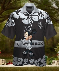 Chicago White Sox Minnie Mouse Short Sleeve Button Up Tropical Hawaiian Shirt
