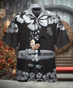 Chicago White Sox Minnie Mouse Short Sleeve Button Up Tropical Hawaiian Shirt