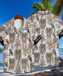 Chicago White Sox Ornate Tribal Beige Hawaiian Shirt