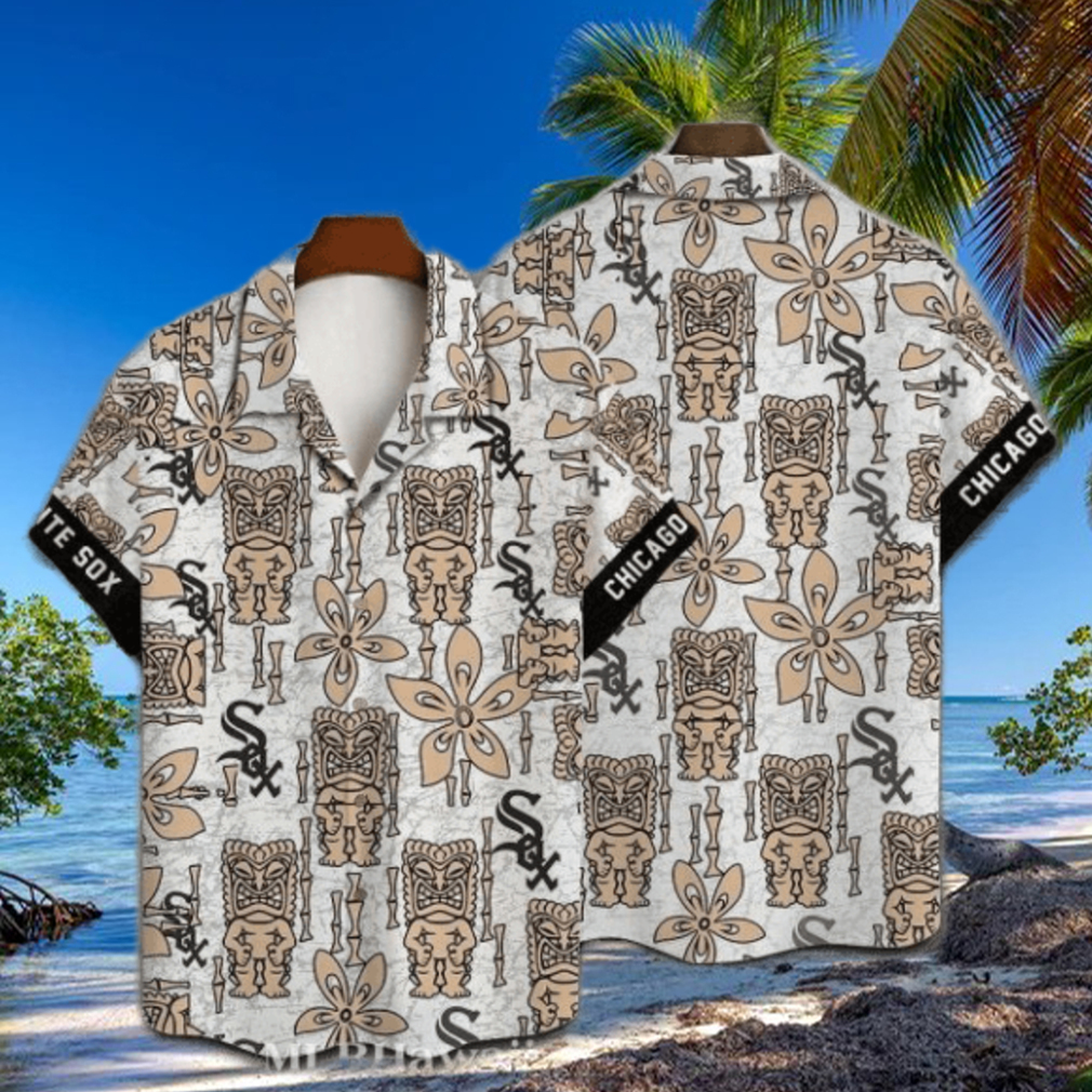 Chicago White Sox Ornate Tribal Beige Hawaiian Shirt Chicago White Sox Ornate Tribal Beige Hawaiian Shirt
