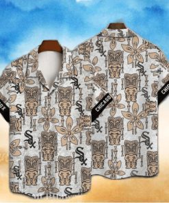 Chicago White Sox Ornate Tribal Beige Hawaiian Shirt