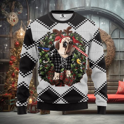 Chicago White Sox Pub Dog Christmas Ugly Sweater 3D Christmas Xmas Sweater