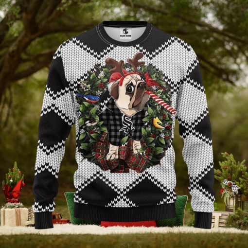 Chicago White Sox Pub Dog Christmas Ugly Sweater 3D Christmas Xmas Sweater