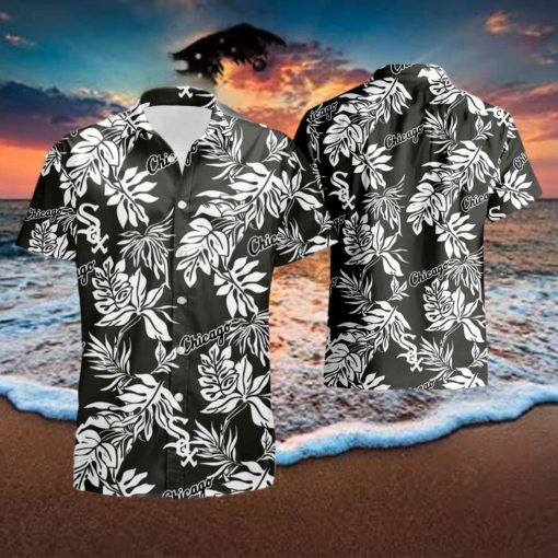 Chicago White Sox Tropical Flower Short Sleeve Hawaiian Shirt And Short Set