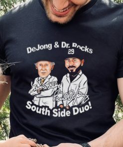 Chicago White Sox baseball Paul DeJong and Dr. Rocks south side dou signatures cartoon funny shirt