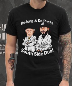 Chicago White Sox baseball Paul DeJong and Dr. Rocks south side dou signatures cartoon funny shirt 1 Chicago White Sox baseball Paul DeJong and Dr. Rocks south side dou signatures cartoon funny shirt