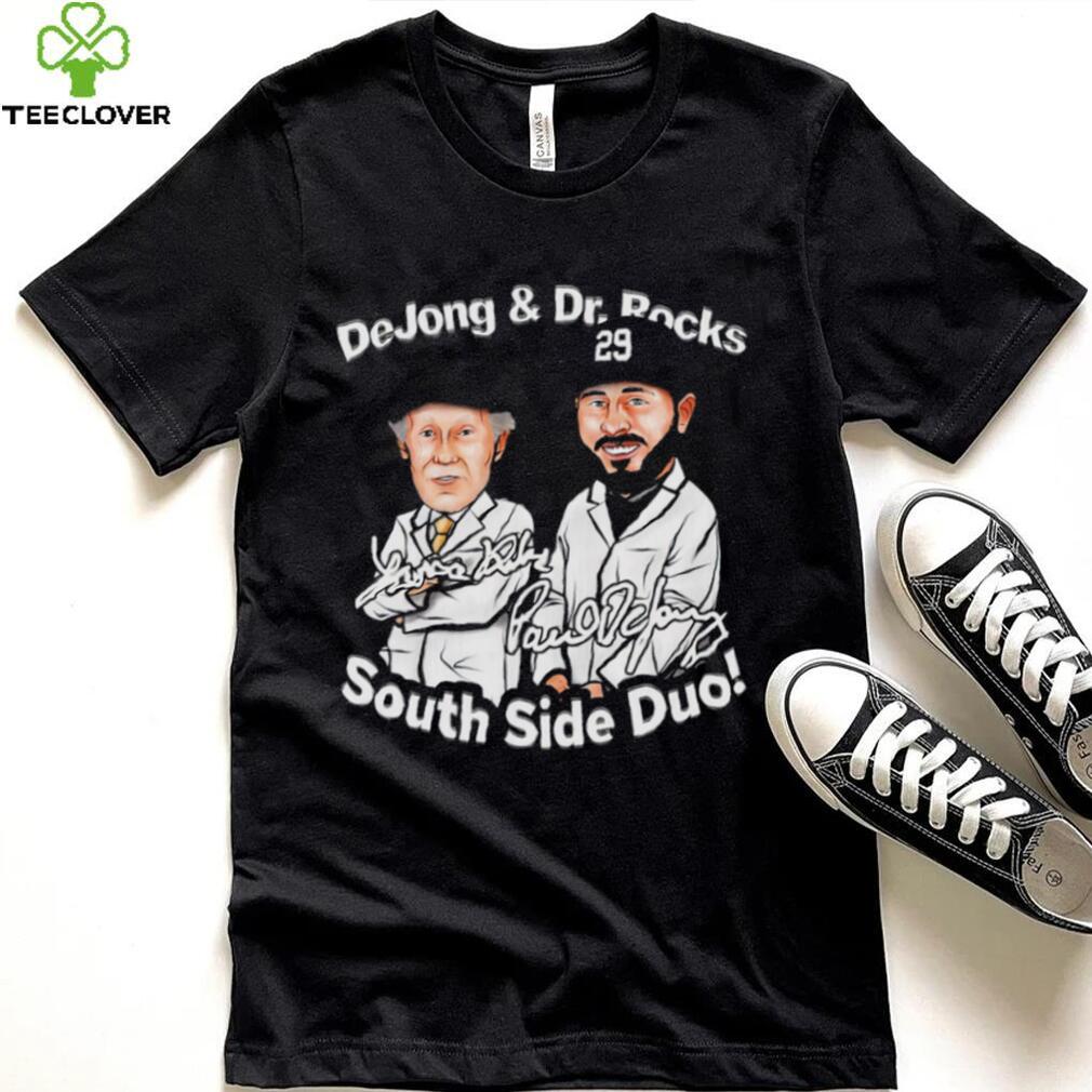 Chicago White Sox baseball Paul DeJong and Dr. Rocks south side dou signatures cartoon funny shirt Chicago White Sox baseball Paul DeJong and Dr. Rocks south side dou signatures cartoon funny shirt