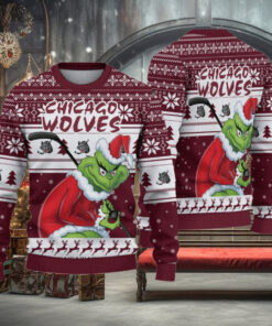 Chicago wofl Grinch Grinch Christmas Ugly Sweater