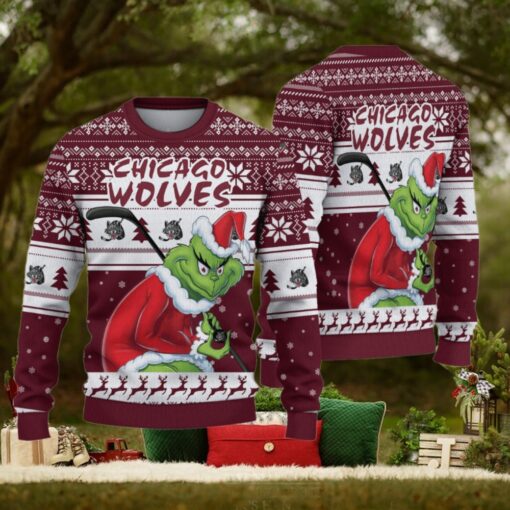 Chicago wofl Grinch Grinch Christmas Ugly Sweater