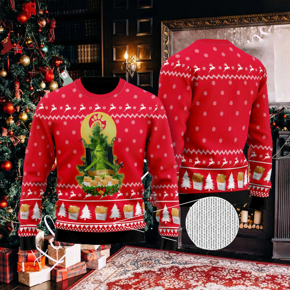 Chick Fil A Grinch Snow Ugly Christmas Sweater Chick Fil A Grinch Snow Ugly Christmas Sweater
