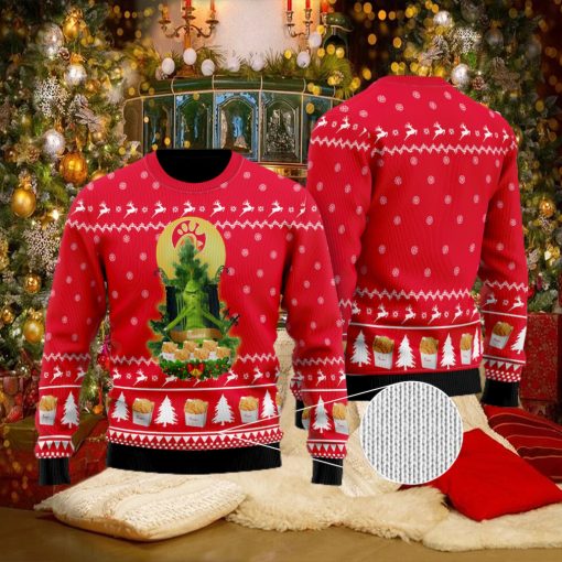 Chick Fil A Grinch Snow Ugly Christmas Sweater