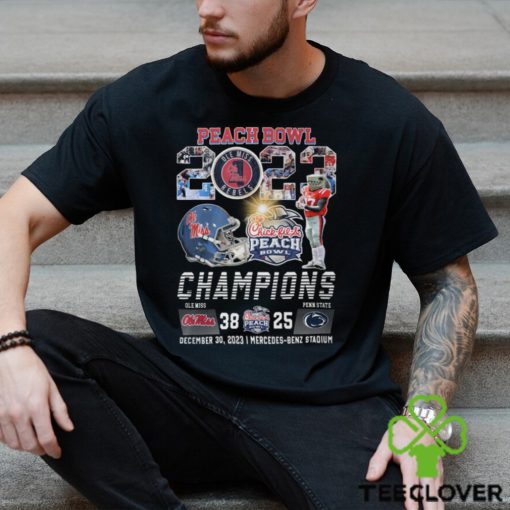 Chick Fil Peach Bowl 2023 Champions Ole Miss Rebels 38 25 Penn State Nittany Lions shirt