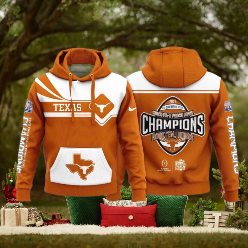 Chick fil A Peach Bowl Texas Longhorns Champions 2025 Limited Edition Hoodie Chick fil A Peach Bowl Texas Longhorns Champions 2025 Limited Edition Hoodie