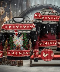 Chicken Christmas Sweater Chicken Ugly Christmas Sweater
