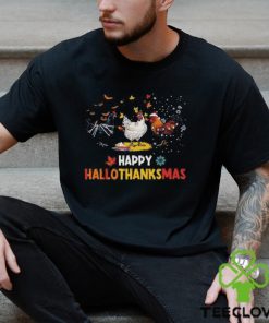 Chicken Halloween Happy Hallothanksmas Autumn Thanksgiving T Shirt