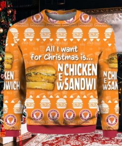 Chicken Sandwich Ugly Christmas 3D Sweater