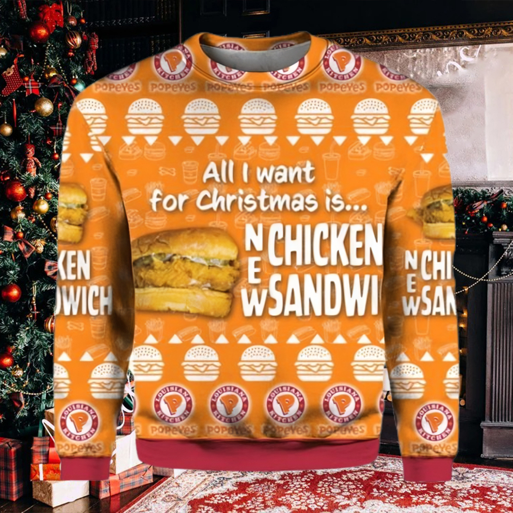 Chicken Sandwich Ugly Christmas 3D Sweater Chicken Sandwich Ugly Christmas 3D Sweater