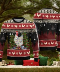 Chicken Santa Christmas Ugly Sweater, Funny Xmas Gift for Chicken Lovers